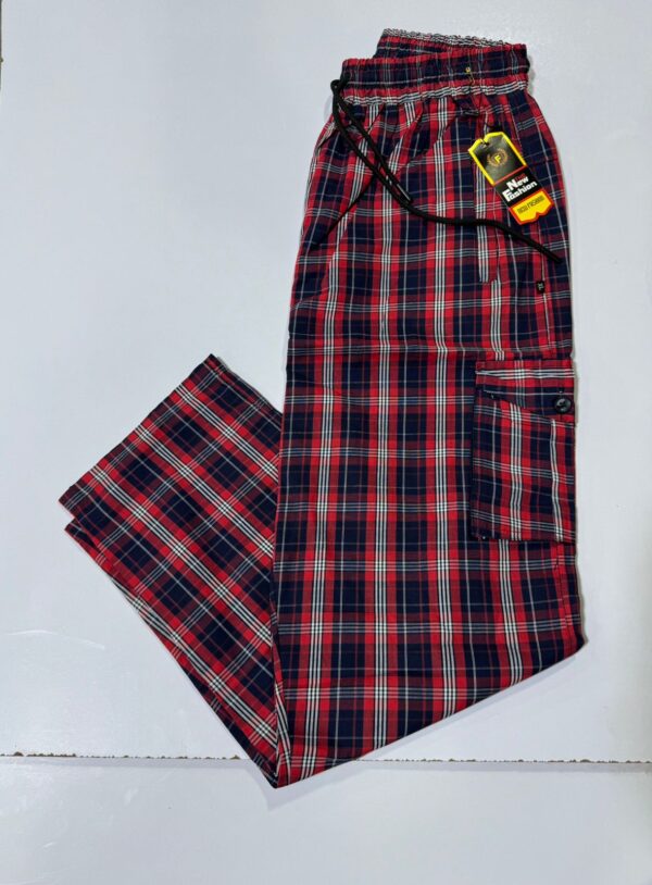 cotton red cheque BoldBox Cotton Check Trouser