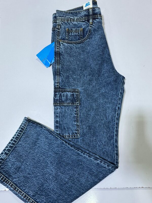 UrbanFade Baggy Denim Cargo Jeans