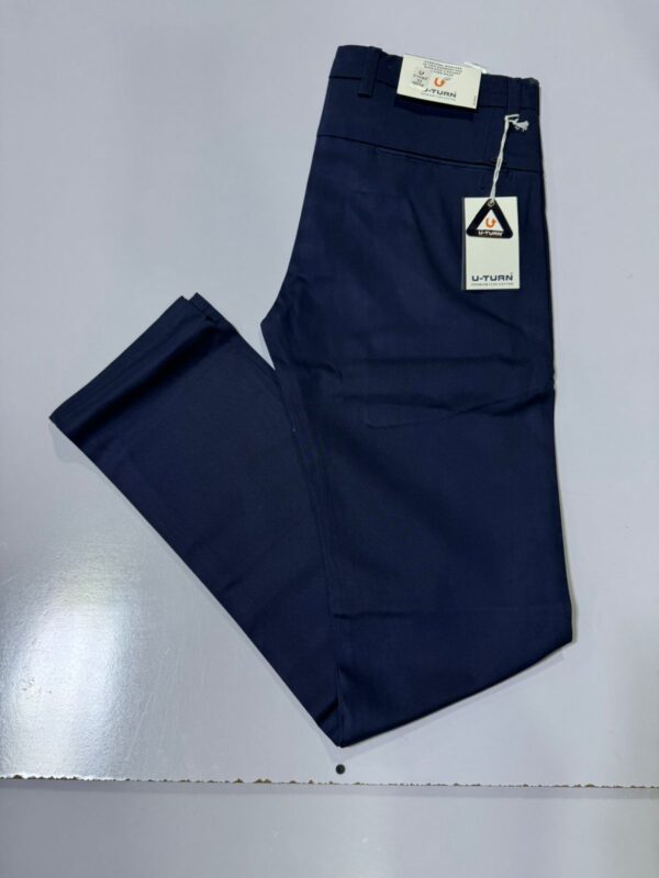 Navy Blue Uturn Cotton Pants Branded