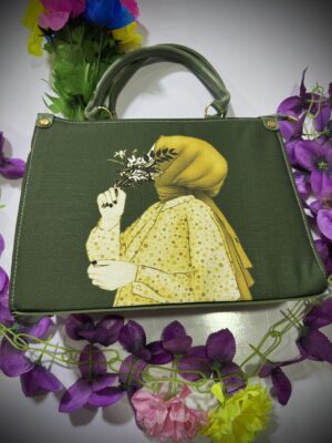 Green Hijab Bags – Trendy & Functional Tote for Hijabis | Elegant Ethnic Design