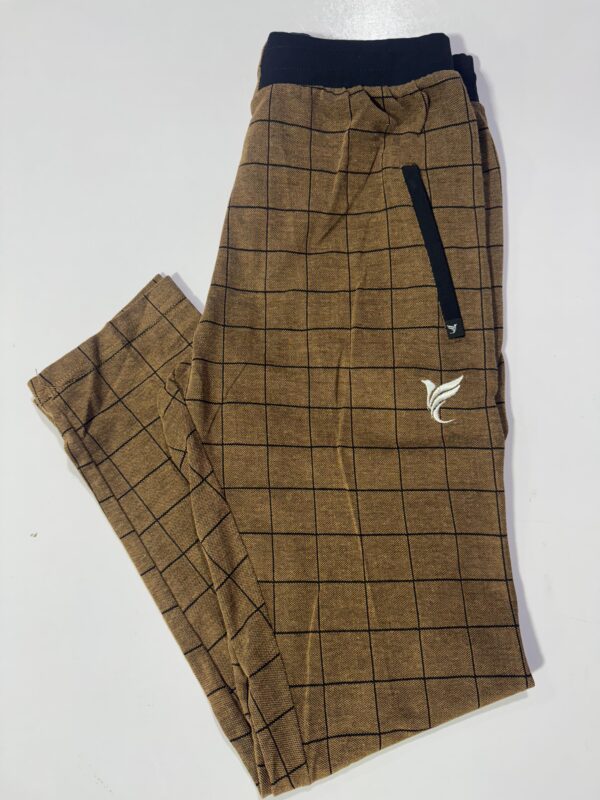 cotton terry check trouser